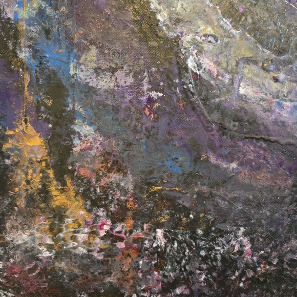 HANDCRAFTED Abstract Painting HANDPAINTED & HANDMADE Wall Art Decor 24"x30 - Picture 9 of 17